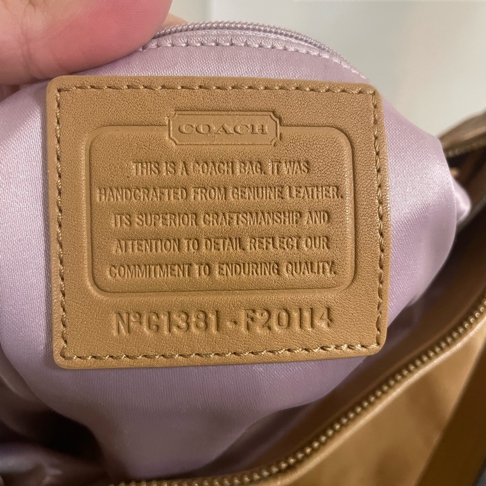 Coach Tan Leather Shoulder Bag - Picture 4 of 4